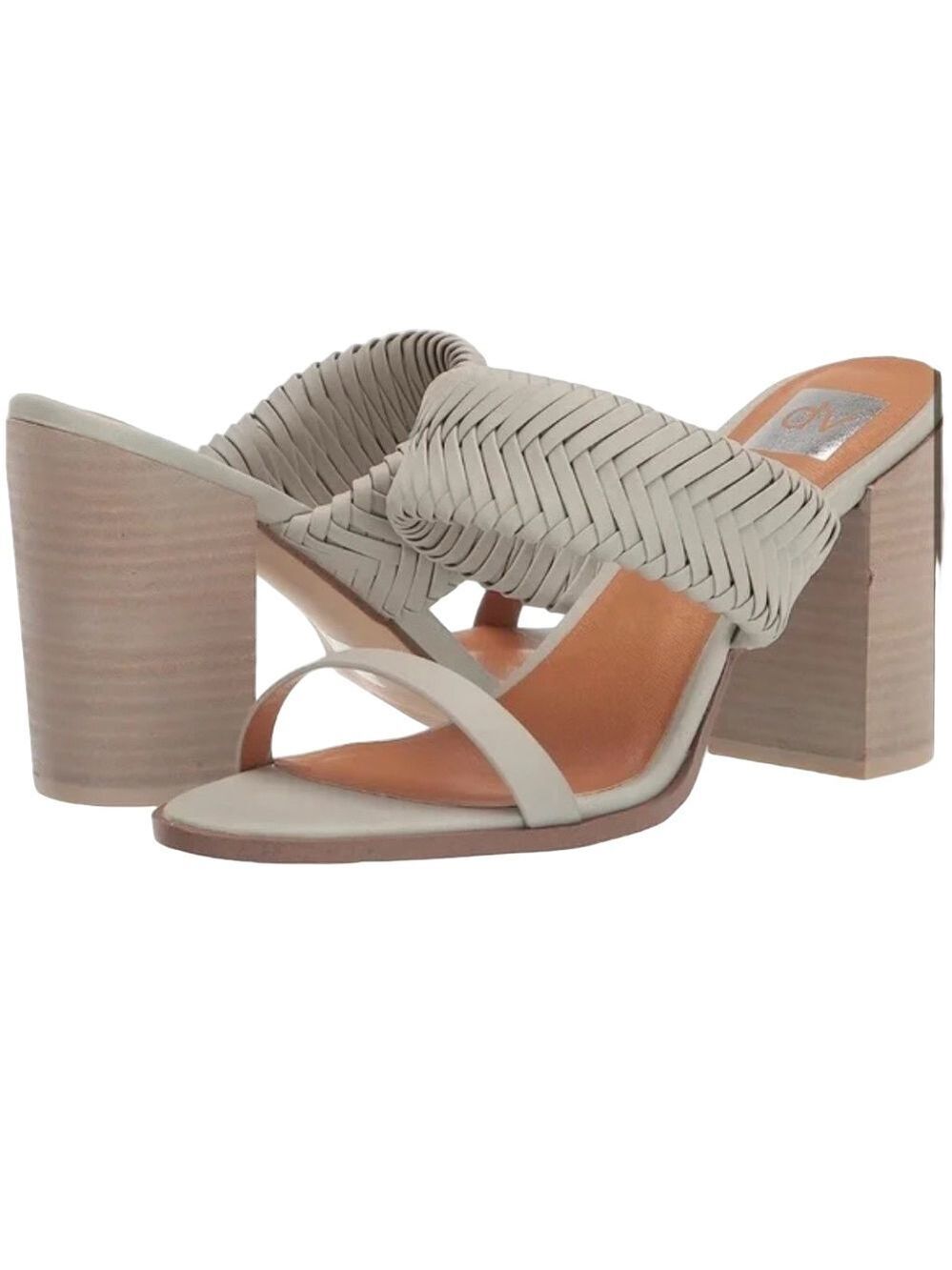 NIB Dolce Vita Bambi Sage Size 6 Stacked Heel Open Toe Casual Party Date Night